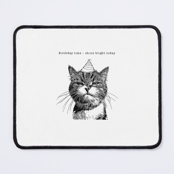 Item preview, Bored Birthday Cat – Funny Grumpy Cat Birthday Design designed and sold by Rosaliartbook.