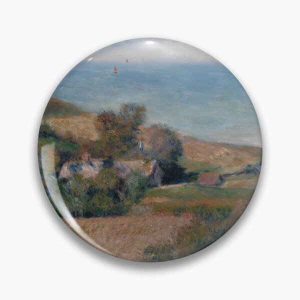 Item preview, View of the Seacoast Near Wargemont in Normandy by Pierre-Auguste Renoir: Coastal Landscape Poster designed and sold by artofuniverse.
