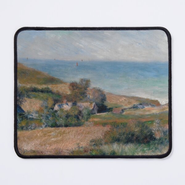 Item preview, View of the Seacoast Near Wargemont in Normandy by Pierre-Auguste Renoir: Coastal Landscape Poster designed and sold by artofuniverse.