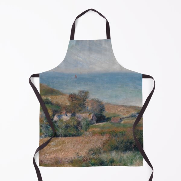 Item preview, View of the Seacoast Near Wargemont in Normandy by Pierre-Auguste Renoir: Coastal Landscape Poster designed and sold by artofuniverse.