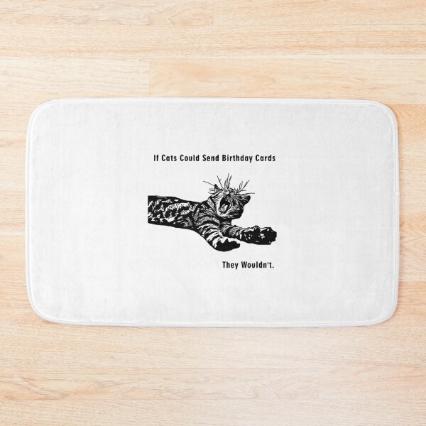 Item preview, Yawning Cat – If I Could Wish You Happy Birthday, I Wouldn’t Funny Minimal Cat Design designed and sold by Rosaliartbook.