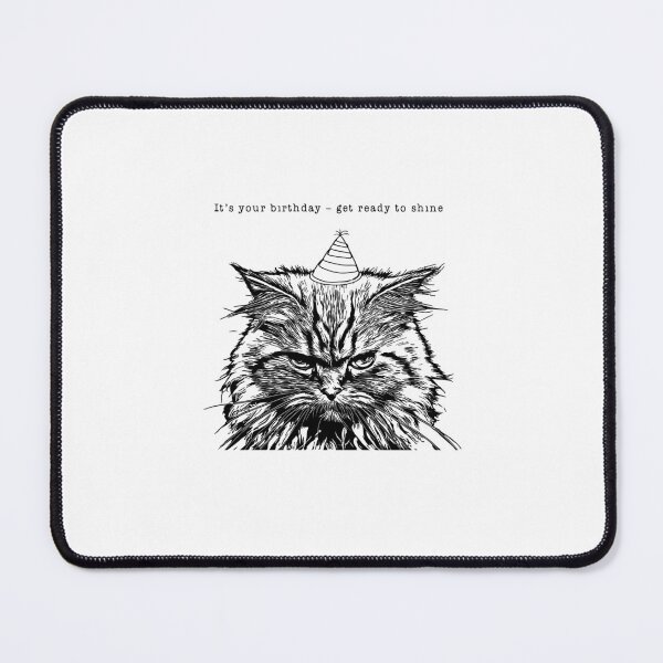 Item preview, Bored Birthday Cat – Funny Grumpy Cat Birthday Design designed and sold by Rosaliartbook.