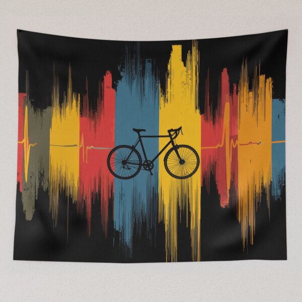 Item preview, Bike with sound wave design in black designed and sold by anytka.