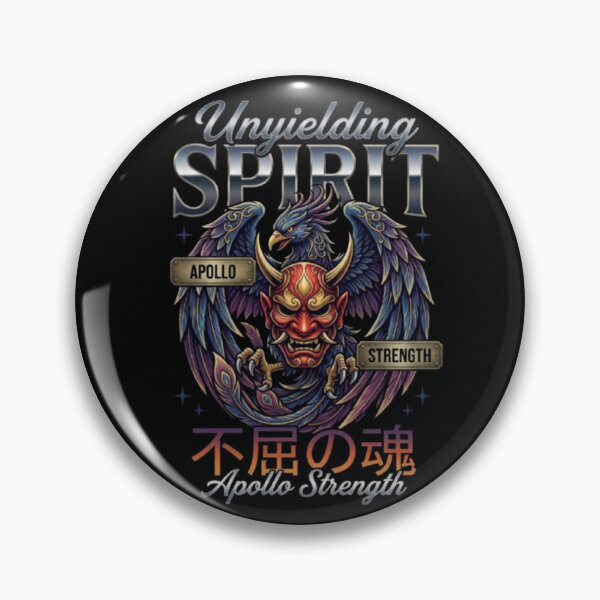 Item preview, Spirit of Strength – Japanese Demon Mask Phoenix Mythology Design designed and sold by Dogandesighn.