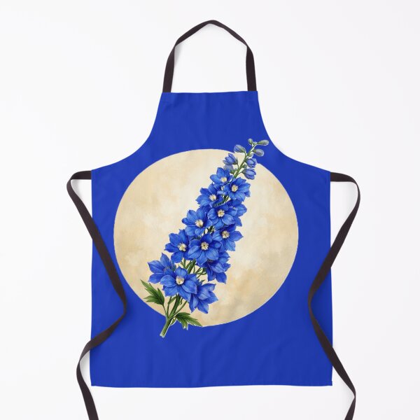 Item preview, Delphinium Grace – Elegant Blue Botanical Circle Design designed and sold by TheJoyfulPen.