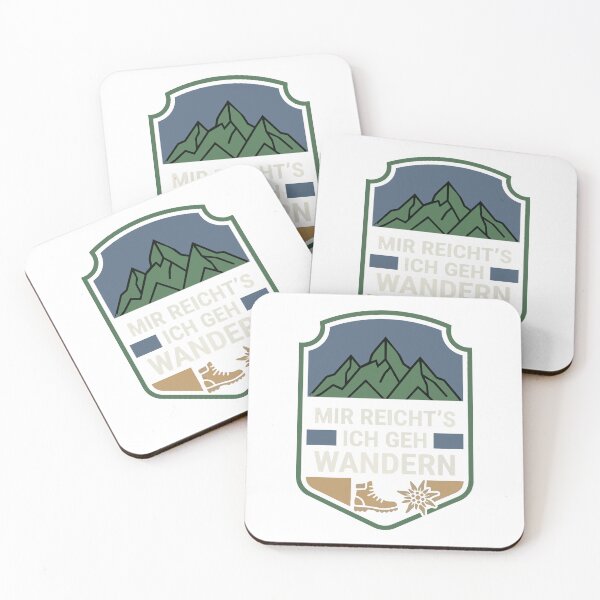 Item preview, Mir Reicht's Ich Geh Wandern - Retro German Hiking Badge designed and sold by vlahstudio.