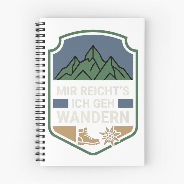 Artikelvorschau, Mir Reicht's Ich Geh Wandern - Retro Deutsches Wanderabzeichen entworfen und verkauft von vlahstudio.
