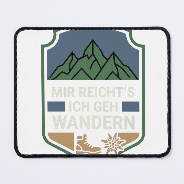 Item preview, Mir Reicht's Ich Geh Wandern - Retro German Hiking Badge designed and sold by vlahstudio.