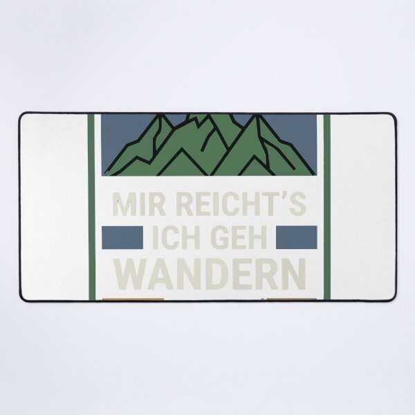 Item preview, Mir Reicht's Ich Geh Wandern - Retro German Hiking Badge designed and sold by vlahstudio.