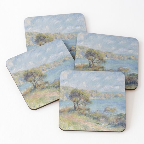 Item preview, View at Guernsey by Pierre-Auguste Renoir: Coastal Impressionist Fine Art Print designed and sold by artofuniverse.