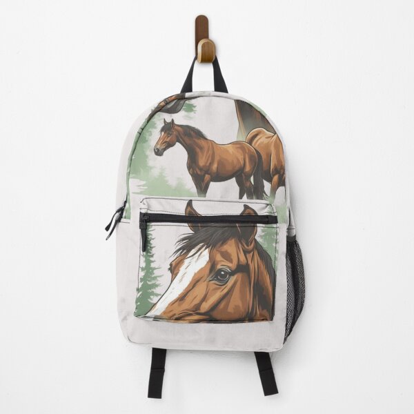 Item preview, Majestic Horse Family in Evergreen Forest designed and sold by sanorastyle.