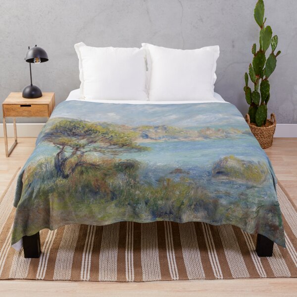 Item preview, View at Guernsey by Pierre-Auguste Renoir: Coastal Impressionist Fine Art Print designed and sold by artofuniverse.