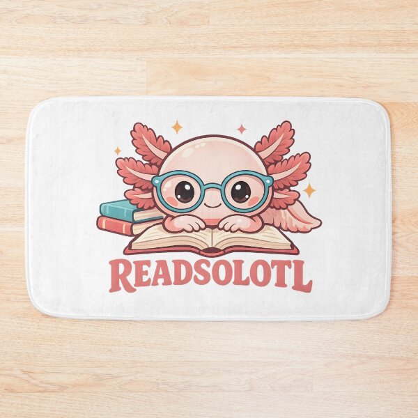 Item preview, Readsolotl Cute Axolotl Reading Book designed and sold by LunaMagicStudio.