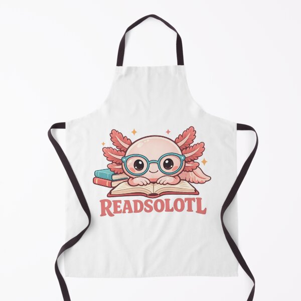 Item preview, Readsolotl Cute Axolotl Reading Book designed and sold by LunaMagicStudio.
