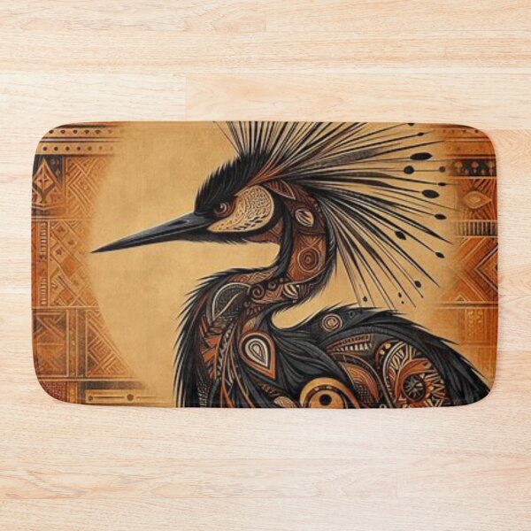 Item preview, Wild Heron, Tribal Art Style designed and sold by Shs-Kenya.