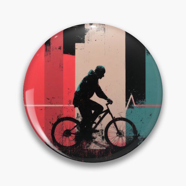 Item preview, Cyclist rides with heart rate symbol designed and sold by anytka.