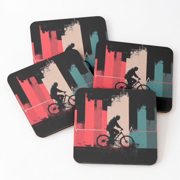 Item preview, Cyclist rides with heart rate symbol designed and sold by anytka.
