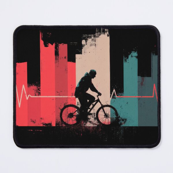 Item preview, Cyclist rides with heart rate symbol designed and sold by anytka.