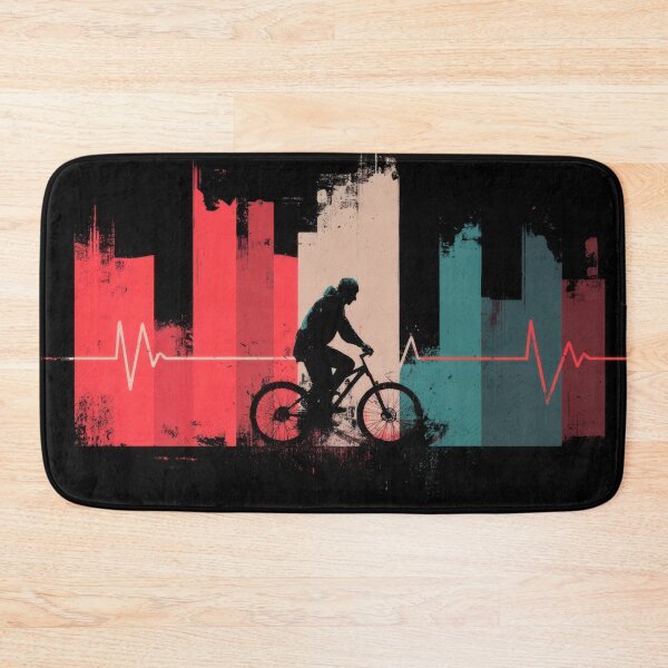 Item preview, Cyclist rides with heart rate symbol designed and sold by anytka.