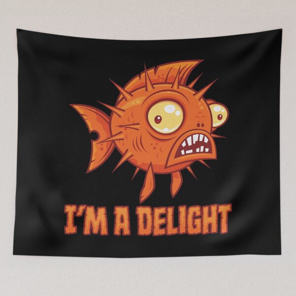 Item preview, Delightfully Peculiar Paranoid Pufferfish designed and sold by fizzgig.