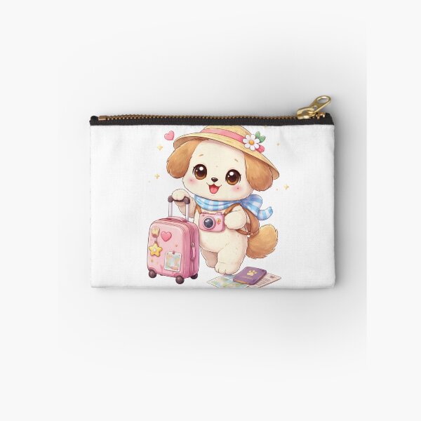 Artikelvorschau, Kawaii-Welpen-Reiseabenteuer – Niedlicher Pastellhund mit Koffer. entworfen und verkauft von Lylysun.