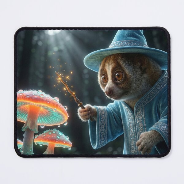 Item preview, Slow Loris Sorcerer Wields Wand with Surprising Gusto designed and sold by Tridentulus.