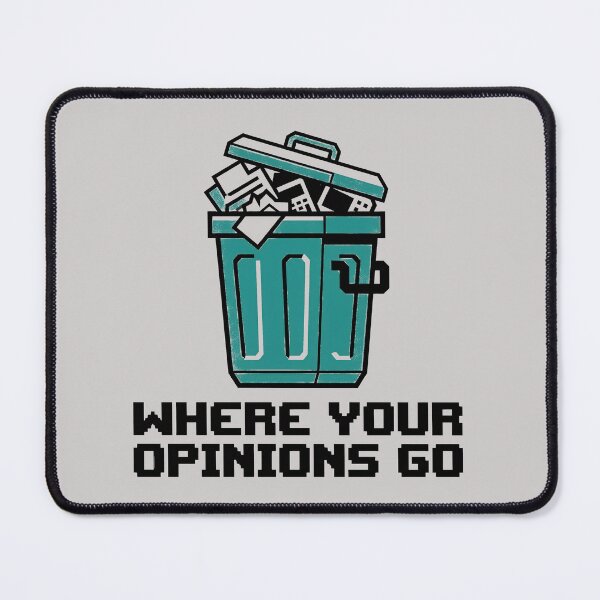 Item preview, Where Your Opinions Go Trash Can designed and sold by KeremYurtseven.