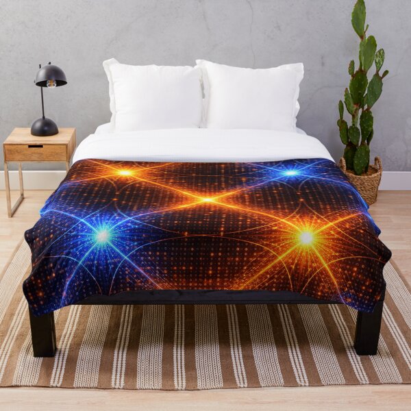 Aperçu de l'œuvre Glowing Diamond Star Grid Pattern créée et vendue par QuantumOasis.
