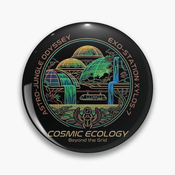 Item preview, Cosmic Ecology – Futuristic Jungle Colony Sci-Fi Nature Design designed and sold by Dogandesighn.