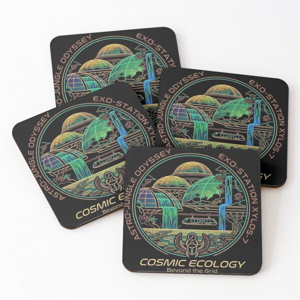 Item preview, Cosmic Ecology – Futuristic Jungle Colony Sci-Fi Nature Design designed and sold by Dogandesighn.