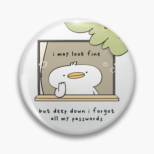 Item preview, Funny Forgot My Passwords Duck - Relatable Tech Humor designed and sold by ahabboud.