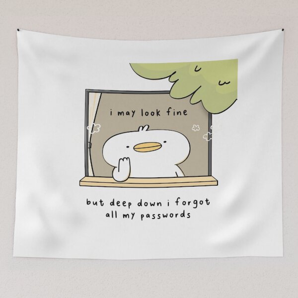 Item preview, Funny Forgot My Passwords Duck - Relatable Tech Humor designed and sold by ahabboud.