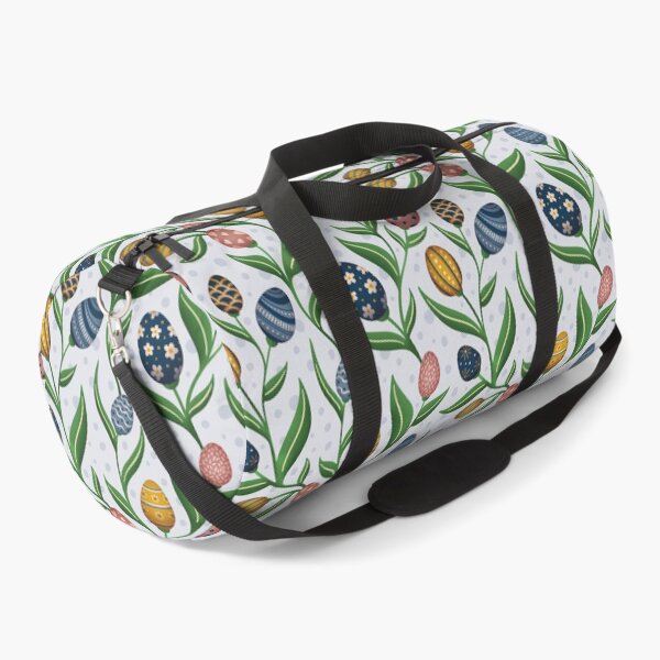 Item preview, Floral Easter egg pattern in blue – a spring-like, playful design designed and sold by InkofNocturna.