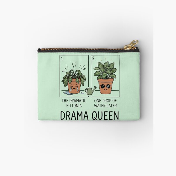 Item preview, Funny Dramatic Fittonia Plant - Drama Queen Comic Before and After Water designed and sold by GeekGuysShop.