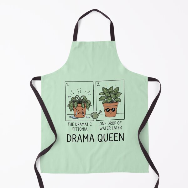 Item preview, Funny Dramatic Fittonia Plant - Drama Queen Comic Before and After Water designed and sold by GeekGuysShop.