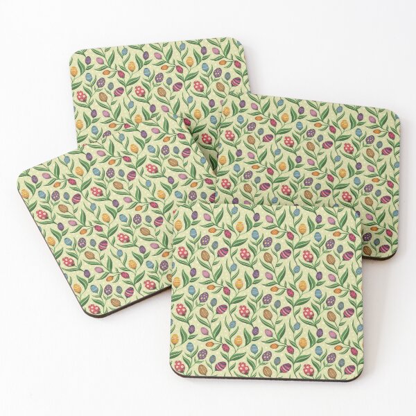 Item preview, Floral Easter egg pattern green – spring-like, playful design designed and sold by InkofNocturna.