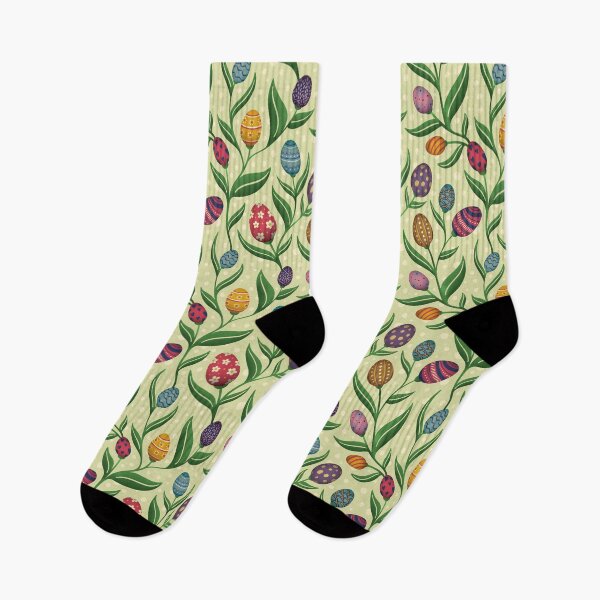 Item preview, Floral Easter egg pattern green – spring-like, playful design designed and sold by InkofNocturna.