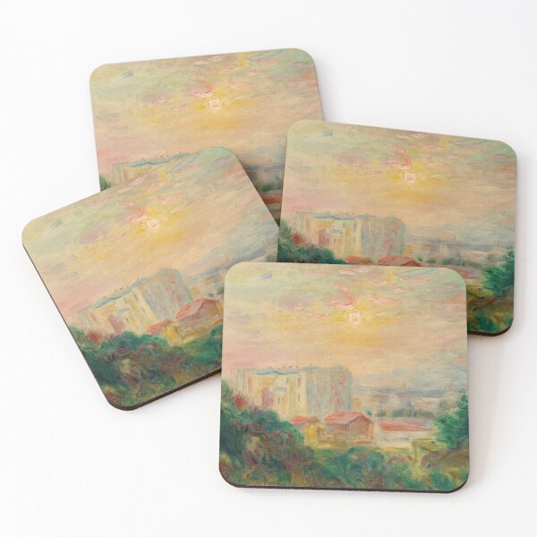 Item preview, Vue De Montmartre by Pierre-Auguste Renoir: Dreamy Impressionist Cityscape Poster designed and sold by artofuniverse.