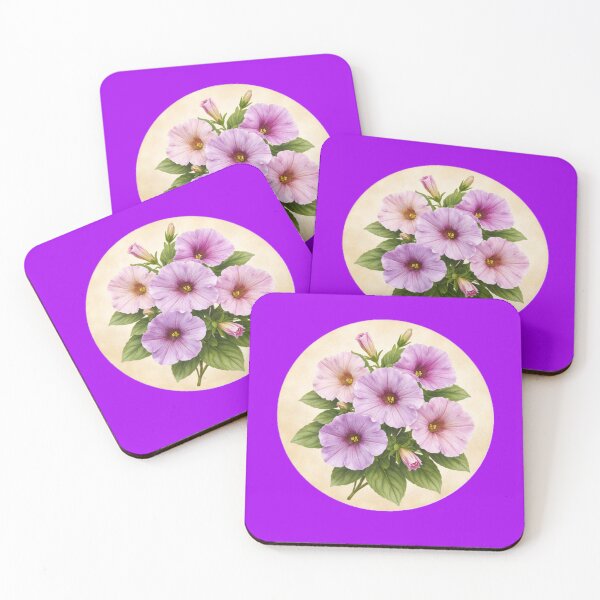 Item preview, Petunia Charm – Soft Trumpet Bloom Botanical Circle designed and sold by TheJoyfulPen.