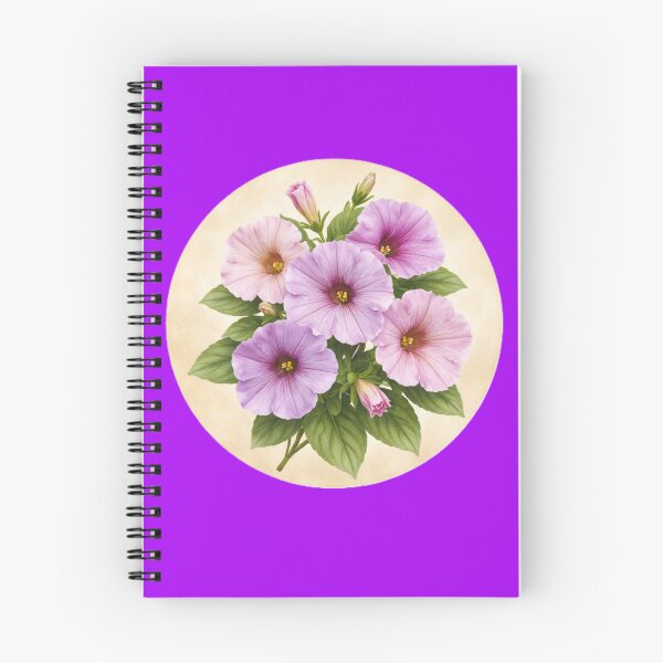 Item preview, Petunia Charm – Soft Trumpet Bloom Botanical Circle designed and sold by TheJoyfulPen.