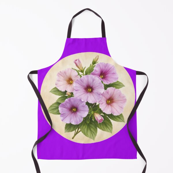 Item preview, Petunia Charm – Soft Trumpet Bloom Botanical Circle designed and sold by TheJoyfulPen.