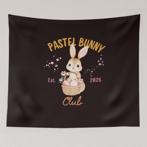 Item preview, Pastel Bunny Club Est 2026 – Cute Watercolor Easter Bunny Basket Aesthetic Spring T-Shirt designed and sold by HOUSE OF TIST.