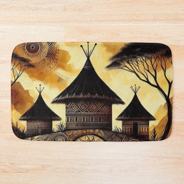 Item preview, Huts, Tribal Art Style  designed and sold by Shs-Kenya.