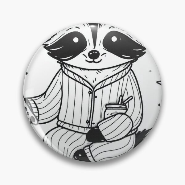 Item preview, Cute Pajama Raccoon with Pizza – Midnight Snack Funny Design designed and sold by Mitaudesign.
