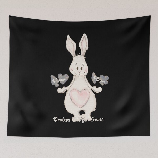 Item preview, Bridge card game, Bunny cartoon, Dealers bid for Game designed and sold by DebbieJoyArt.