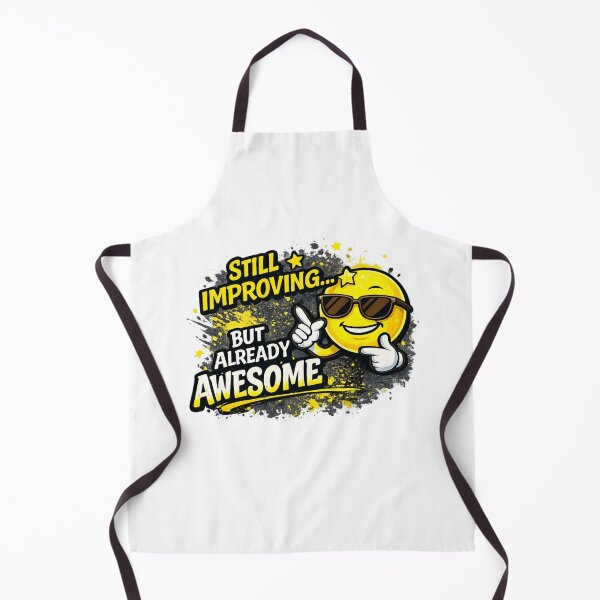 Item preview, Still Improving But Already Awesome Funny Motivational Smiley Design designed and sold by Daily Spark Designs.
