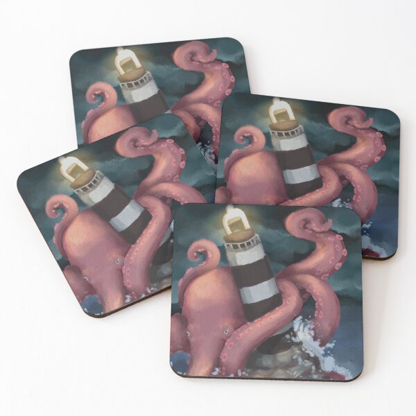 Item preview, Octopus with lighthouse designed and sold by Cheeshka.