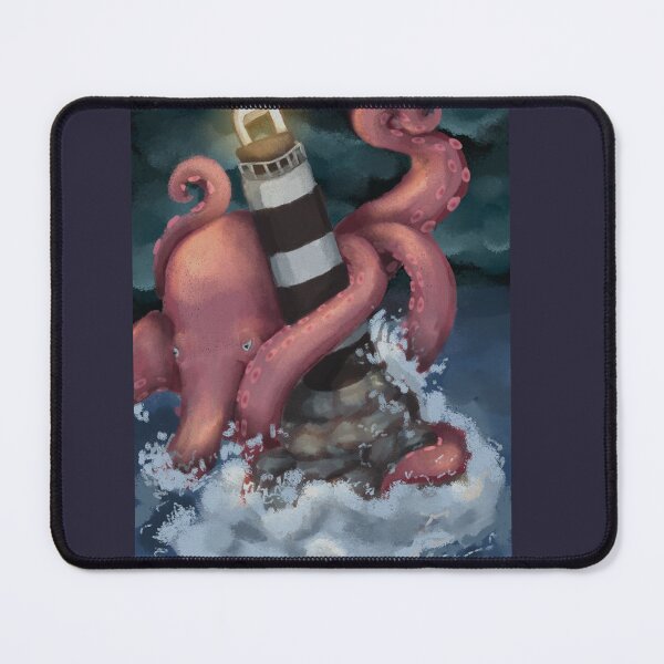 Item preview, Octopus with lighthouse designed and sold by Cheeshka.