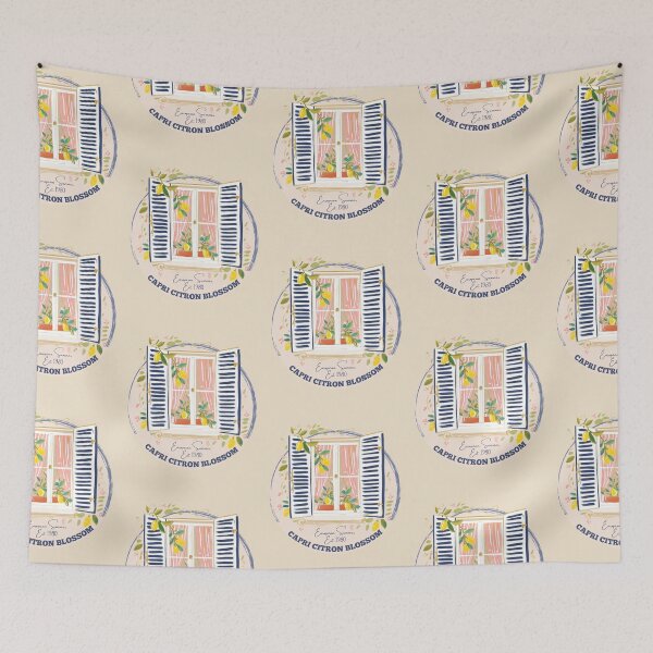 Item preview, Capri Citron Blossom — European Summer Lemon Watercolor Vintage designed and sold by ChasingRabbit05.