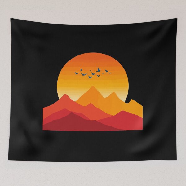 Item preview, Retro Sunset Mountains – Vintage Adventure Aesthetic designed and sold by maxiprom.